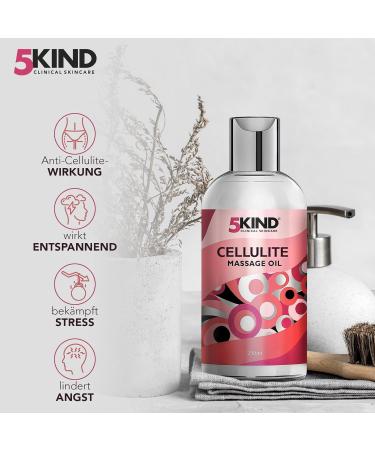 5Kind Anti Cellulite Massage Oil 250ml - Revitalise and Firm Skin - Slimming Body Oil - Buy Online on GoSupps.com