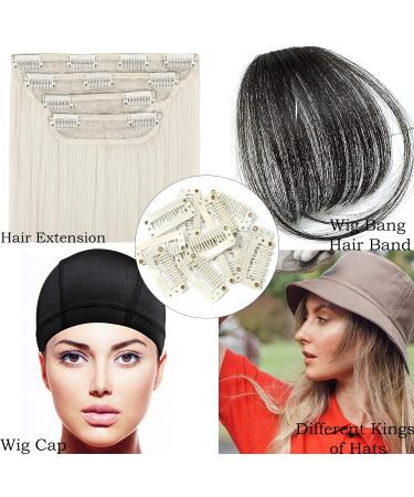 Metal Snap Hair Extension Clips - U-Shape Wig Clips for DIY Extensions (WHITE) - Buy Online on GoSupps.com
