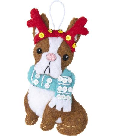 Bucilla Christmas Dogs Felt Applique Ornament Kit - Set of 6 | Holiday Craft Supplies - Buy Online on GoSupps.com