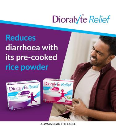 Dioralyte Relief Raspberry - Fast Rehydration Treatment with Electrolytes - 6 Pack - Raspberry Flavour - Buy Online on GoSupps.com
