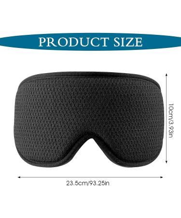 WLLHYF 3D Contoured Cup Sleep Mask - Block Out Light, Soft Breathable Eye Shade Cover with Adjustable Strap for Sleep, Travel, Yoga - Buy Online on GoSupps.com