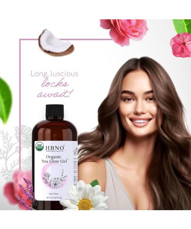 HBNO Floral Hair Oil Organic- Huge 16 oz (475 ml) Value Size - Ideal for conditioners shampoos massage oils heat protectants hair therapy and daily moisturizing boost 16 Fl Oz (Pack of 1) - Buy Online on GoSupps.com