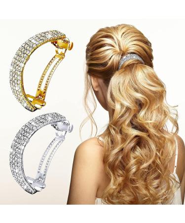 10 Pcs Glitter Elastic Scrunchies & Hair Ties - Rhinestone Ponytail Holders for Women & Girls - Silver Gold Hair Accessories for Valentine's Day - Buy Online on GoSupps.com