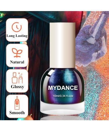Chameleon Nail Polish | Color Changing & Reflective Glitter Gel | Blue to Purple Multichrome Iridescent | Sparkle Shimmer Nail Varnish 10ML - Buy Online on GoSupps.com