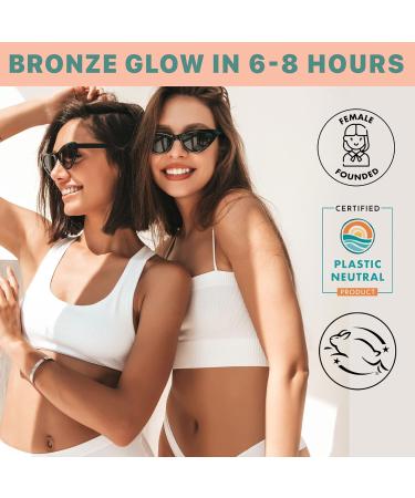 Self Tanner Face & Body Set - Organic Aloe Vera & Shea Butter | Buildable Bronzer for Fair to Medium Tan | Best Selling Sunless Tanning Lotion (7.5oz & 3oz - Buy Online on GoSupps.com