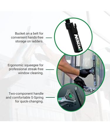 Unger ErgoTec NINJA Advanced Kit 4in1 for window cleaning Green 6x18 (AKN12) 1 count (Pack of 1) Professional - Buy Online on GoSupps.com