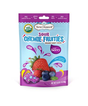 Torie and Howard Chewie Fruities, Sour Berry, 4 Ounce Chewie Fruities Sour Berry 4 Ounce (Pack of 1)