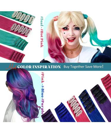 Runature Light Blue Clip-In Hair Extensions - Real Hair 45cm 25g 5pcs - Smooth & Natural Look - Buy Online on GoSupps.com