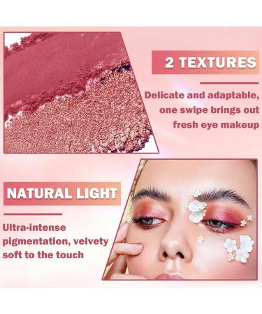 Double Color Eyeshadow Palette - High Pigment Matte & Glitter Eye Makeup - 02 Plum Red - Buy Online on GoSupps.com