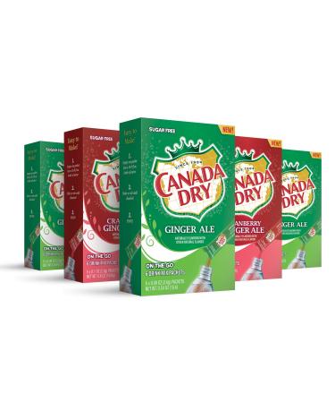 Canada Dry Powder Drink Mix  Sugar Free & Delicious (Variety, 30 Sticks)