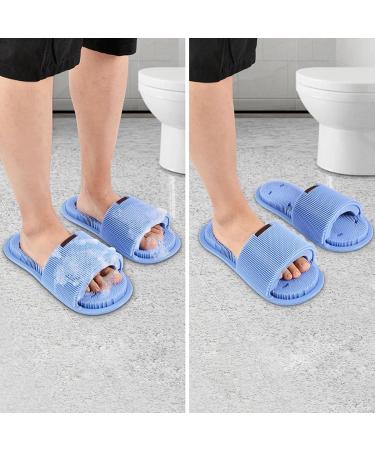 Shower Foot Scrubber - Feet Scrubber Massager - Soft Silicone Foot Brush Non Slip Suction Cup Foot Relief Massager Cleaner for Men and Women N Blue Pair - Buy Online on GoSupps.com