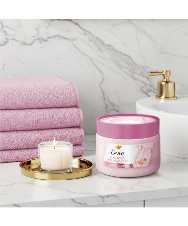 Dove Himalayan Salt & Rose Oil Body Scrub Exfoliates and Deeply Nourishes for Smooth Radiant Skin 15 oz Himalayan Salt & Rose Oil 15 Ounce (Pack of 1) - Buy Online on GoSupps.com