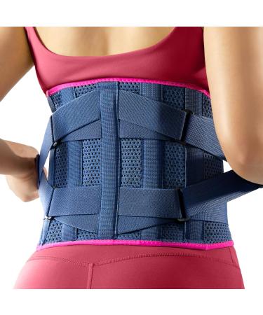 Tintol Premium Back Brace for Lower Back Pain Relief with Removable Pad Adjustable Lumbar Support with Rigid Stays for Sciatica Scoliosis Herniated Discs Lightweight for Women Men Lifting Work -L Large(Belly: 39"-45")