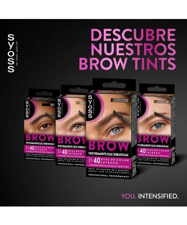  Syoss Syoss Brow Tint Permanent Eyebrow Color Dark Brown 3 Count Total Coverage & Long Lasting Color - Buy Online on GoSupps.com