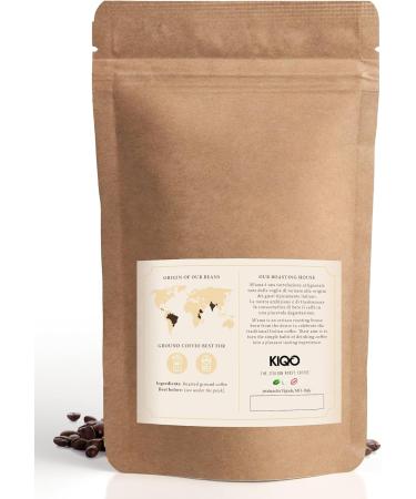 KIQO Aroma 250g Espresso excellent premium roasted coffee from Italy | delicately roasted in small batches | low acidity | 85% Arabica and 15% Robusta (coffee beans 250g) - Buy Online on GoSupps.com