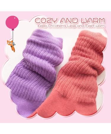 DooVid Toddler Slouch Knee High Socks - White | Boys Girls Cotton Long Crew Socks 3-5T - Buy Online on GoSupps.com