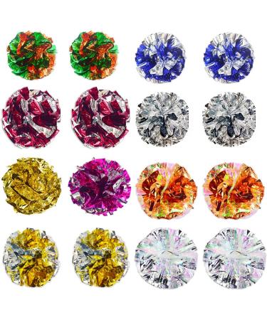 16 Pack Mylar Crinkle Balls for Cats - Interactive Cat Toys for Endless Fun - Buy Online on GoSupps.com