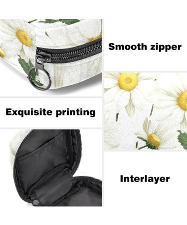 Multicoloured Small Daisy Sanitary Napkin Storage Bags - Menstrual Cup, Nursing Pad, Tampon Pouch - Buy Online on GoSupps.com