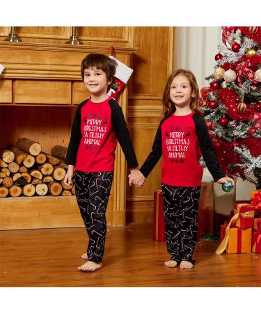 PatPat Family Christmas Pajamas Set - Tree Snowflake & Letters Print Sleepwear - Red - Kids 2-3 Years - Buy Online on GoSupps.com