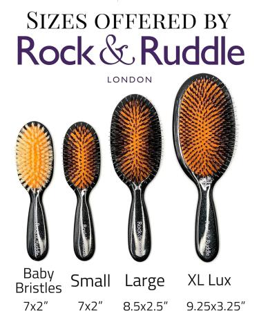 Rock & Ruddle Natural Pure Boar Bristle Hair Brush for Women and Kids (Large 21cm) - Perfect for Wet or Dry Hair Detangling Smoothing Blowdrying - Made in UK - Elephant Large Pure Boar Bristle Elephant - Buy Online on GoSupps.com