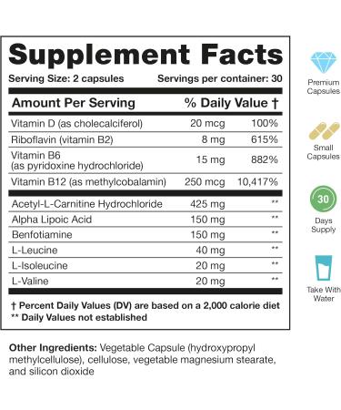 Buy Nerve Savior for Neuropathy 828mg - Advanced Nerve Support Supplement with Alpha Lipoic Acid Vitamins D B6 B12 | Healthy Feet & Nerve Relief - 60 Capsules - Buy Online on GoSupps.com