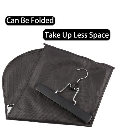 2 PCS Hair Extensions Storage Bag - Portable Wig Holder with Wooden Hanger | Dust Proof & Durable Zipper | Black - Buy Online on GoSupps.com