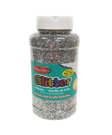 Creative Arts by Charles Leonard Glitter, 16 Ounce Bottle, Silver (41145) 16 oz. Bottle Silver