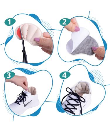 Buy Sulpo 4 Pairs Heel Cushion Set | Sponge Heel Pillows for Protection & Comfort | Shoe Repair Heel Protectors for Large Shoes - Beige - Buy Online on GoSupps.com
