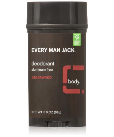 Every Man Jack Deodorant 3oz Cedarwood (3 Pack) Cedarwood 3 Ounce (Pack of 3)