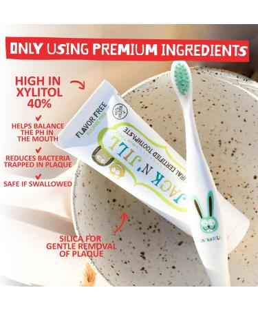 Jack N' Jill Kids Natural Toothpaste | Flavor-Free Soothes Gums & Fights Tooth Decay | 3 x 50g Pack Safe for Ages 6 Months+ | International Shipping - Buy Online on GoSupps.com