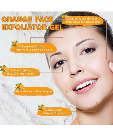 IZBEAUVO Vitamin C Face Exfoliator Gel Orange Face Scrub Exfoliator Vitamin C Exfoliating Face Scrub Acne Exfoliating Scrub Pore Facial Scrub Exfoliating Face Wash Remove Blackhead - Buy Online on GoSupps.com