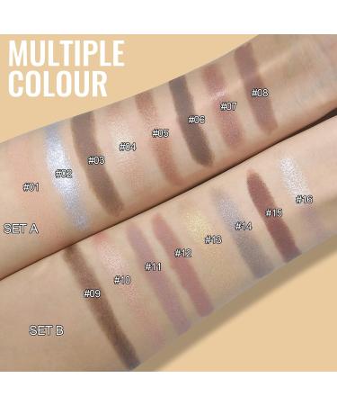  Erinde Erinde Cream Eyeshadow Pencil Metallic Matte Shiny Waterproof Pearl Long Lasting - Buy Online on GoSupps.com