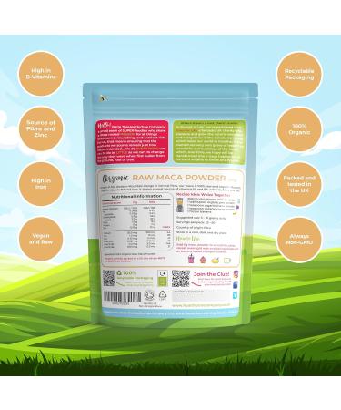 Organic Maca Powder by TheHealthyTree Company - High in Vitamin B2, Fibre, Iron & Calcium - Peruvian Raw Maca Root for Vegan Smoothies, Oats, and Baking - 250g Pack - Buy Online on GoSupps.com