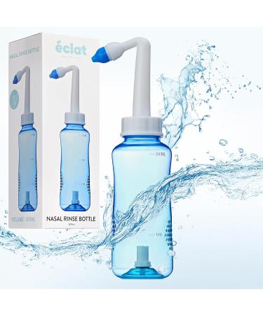 ECLAT Nasal Rinse Bottle - Gentle Pressure Nasal Irrigation, Total Control Smart Auto Flow On/Off Valve, BPA-Free Nose Wash Cleaner Sinus Clearer for Kids & Adults (300mL, Bottle Only) - Buy Online on GoSupps.com