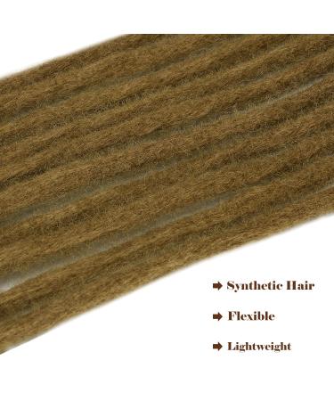 10PCS 50cm Brown Dreadlock Extensions - One-Sided Crocheted Synthetic Faux Locs for Men & Women - Jamaican Punk Hip-Hop Reggae Hair Accessories - Buy Online on GoSupps.com