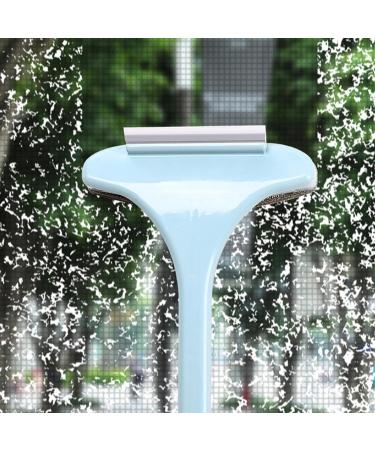 Dirfuny Window Screen Cleaning Brush Glass Cleaning Scraper | Reusable Window Cleaner Tool Wet And Dry Dual-Use Washing Equipment For Countertops Wall Wardrobes Sofa Blue - Buy Online on GoSupps.com
