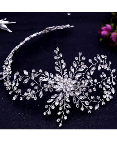 ZHENM Rhinestone Bridal Hair Vine - Wedding Headband for Bride - Buy Online on GoSupps.com