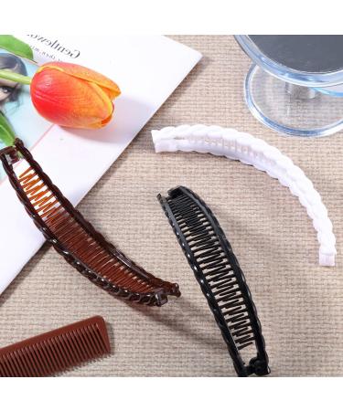 Banana Hair Clip 3 Pieces Banana Hair Combs Fishtail Hair Clip Banana Hair Comb Clips Ponytail Banana Clip hair Accessory for Thick Thin Hair - Buy Online on GoSupps.com