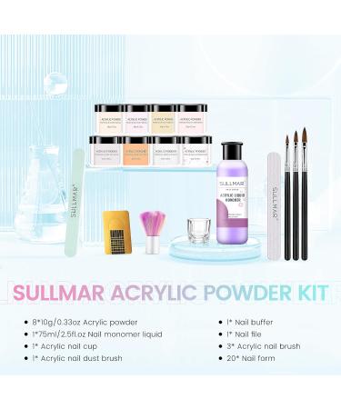 Acrylic Nail Kit for Beginners - 8 Colors Acrylic Powder & Liquid Complete Nail Tools Set - Professional Quality Nail Kits - Buy Online on GoSupps.com