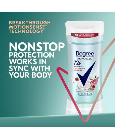 Degree 72-Hour Coconut & Hibiscus Women's Antiperspirant Deodorant - 4-Pack with MotionSense Technology - Buy Online on GoSupps.com