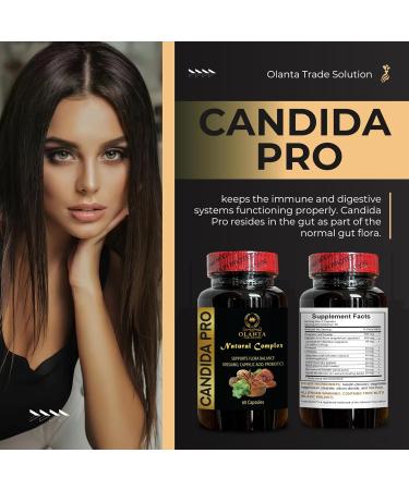 Generic Candida PRO - Complete Detox Pills caprylic Acid probiotics for Women and Men Digestive Health Candida Assist Black Walnut Wormwood - 2 Bottles - Buy Online on GoSupps.com