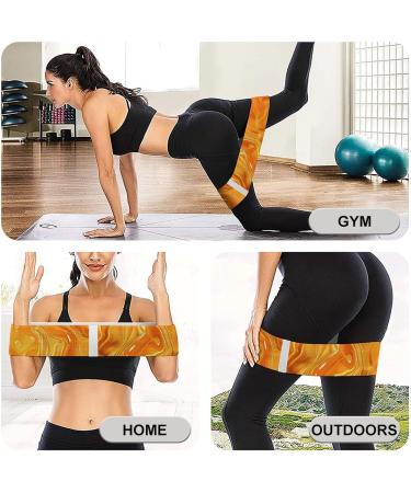 Buy Lava Printed Resistance Bands | Elastic & Fabric Exercise Bands for Fitness - Orange & Yellow - Buy Online on GoSupps.com