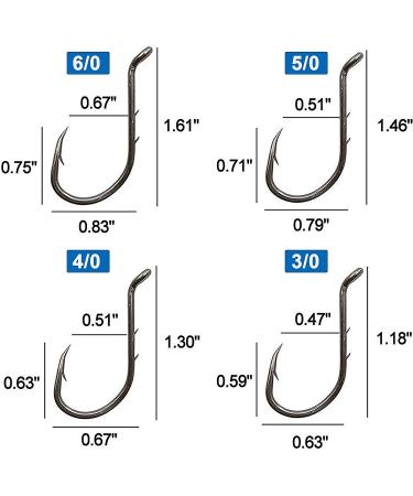 120pcs Octopus Fishing Hooks | Barbed Baitholder Hooks | High Carbon Steel | Circle Jig Fish Hooks | Freshwater Saltwater | Sizes 8-6/0 - Buy Online on GoSupps.com