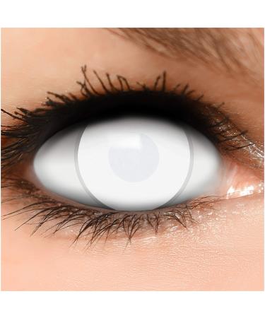 Colored contact lenses "Dead Zombie" in completely white 60% vision soft without prescription pack of 2 - Buy Online on GoSupps.com