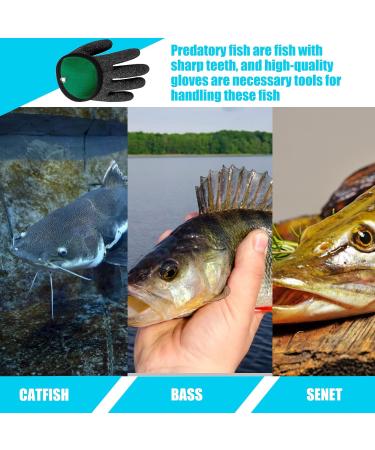 Wzyteu Waterproof Fishing Gloves - Safe Handling for Pike Catfish and More | 1 Pair with Magnetic Buckles - Buy Online on GoSupps.com