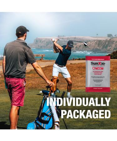 CoreTex Sun X 30+ SPF Individual Sunscreen Packets Travel Size - Bulk Pack of 100 Paraben Oxybenzone & Oil Free Broad Spectrum Sunscreen - No White Cast and Water Resistant Up to 80 Minutes 100 Count (Pack of 1) - Buy Online on GoSupps.com