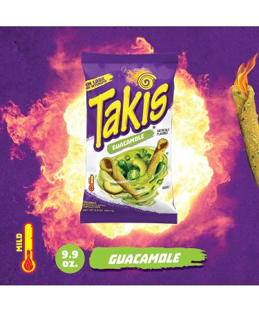 Takis Guacamole Rolled Tortilla Chips - 9.9 oz Bag | Artificially Flavored | Crunchy Snack Chips - Buy Online on GoSupps.com