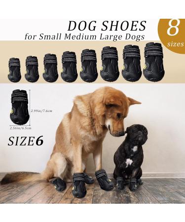 Waterproof Dog Boots 4 Pack with Reflective Straps for Small & Medium Dogs | Durable Protection & Comfort - Buy Online on GoSupps.com