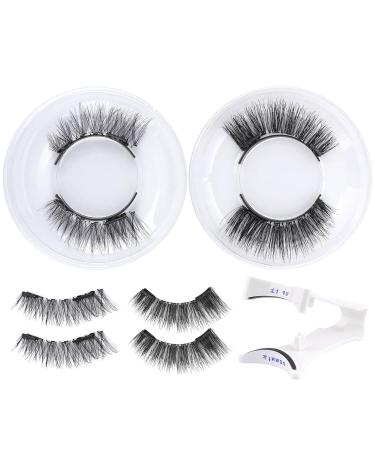 Buy Wiwoseo Magnetic Eyelashes - Reusable Dual Magnetic Lashes for Natural Look | No Glue Clear Band Includes Applicator - 2 Pairs D-Natural - Buy Online on GoSupps.com