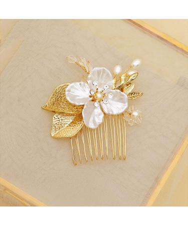 Rhinestone Pearl Bridal Hair Comb Slides - Wedding Hair Accessories for Bride & Bridesmaids - Buy Online on GoSupps.com